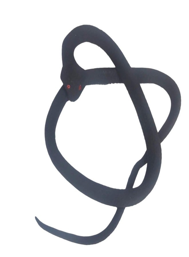 JNiL Black Rubber Fake Snake Emulational Animal Reptile Toy Garden Pranks Tricks Props - Image 2